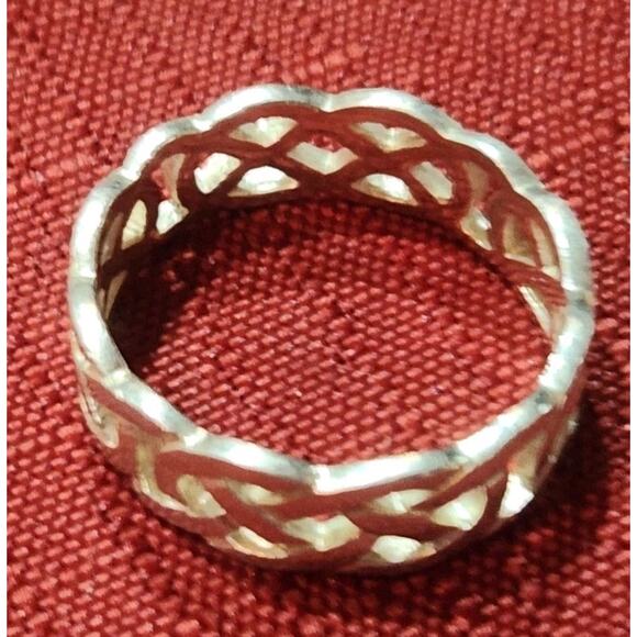 F'AILTE by Solvar SILVER Plated Celtic Band Ring Size 10.25" - Picture 2 of 4